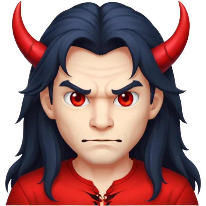 a long-haired devil with shirt emoji
