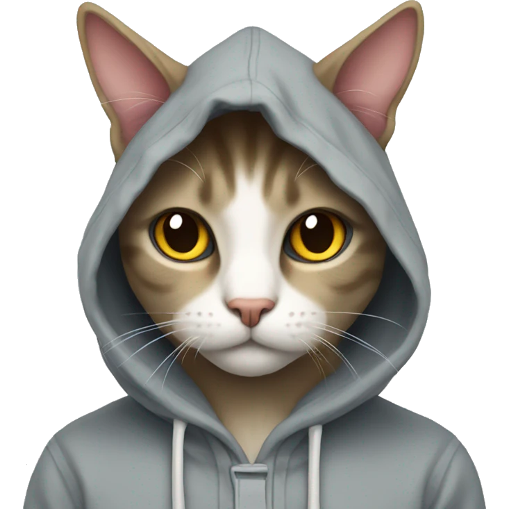 cat in hoodie emoji