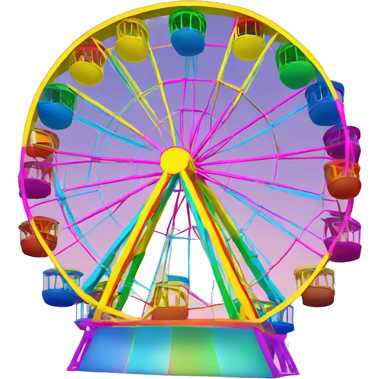 basic rainbow ferris wheel emoji
