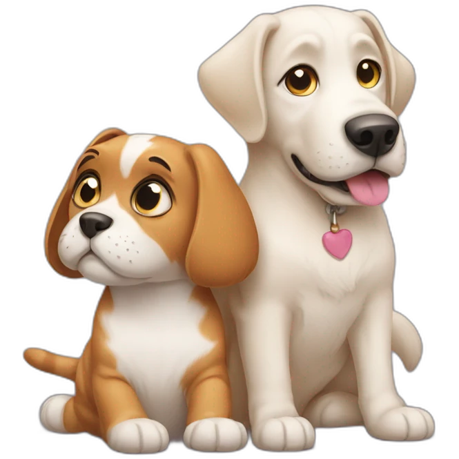 Cat and dog emoji