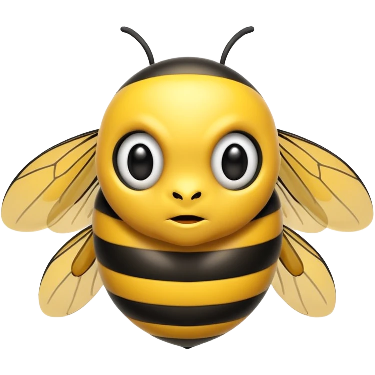 A surprised bumblebee emoji