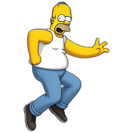 Homer Simpson, qui fait un salto arrière emoji