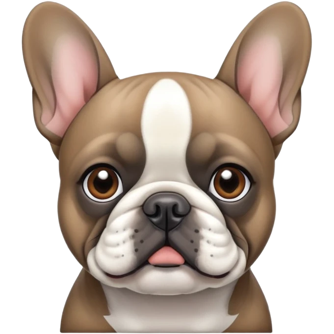grey and brown french bulldog  emoji