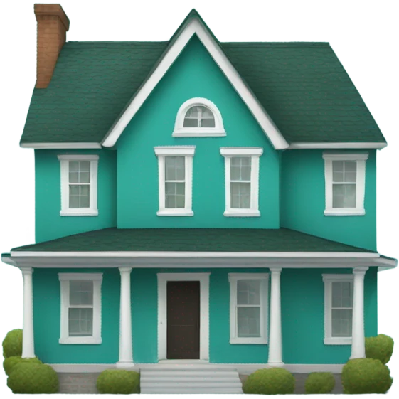 Teal fraternity house emoji