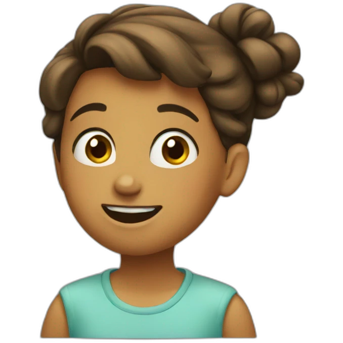 girl saying silly emoji