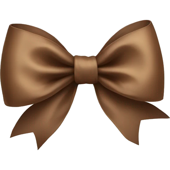 Cute silk brown bow emoji