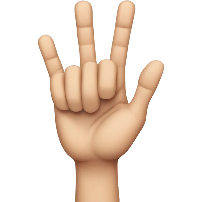 Rock on sign emoji