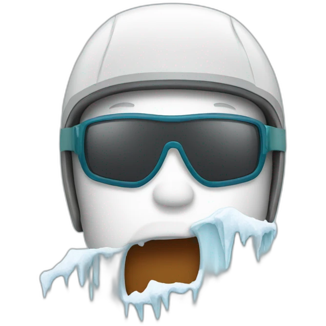iced Americano snowboarding emoji