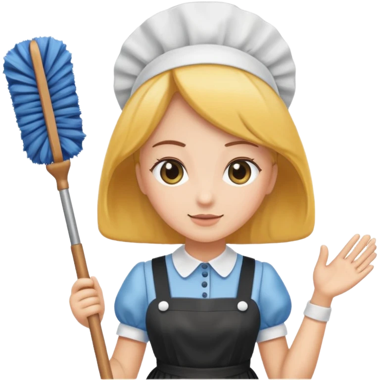 Maid with duster emoji