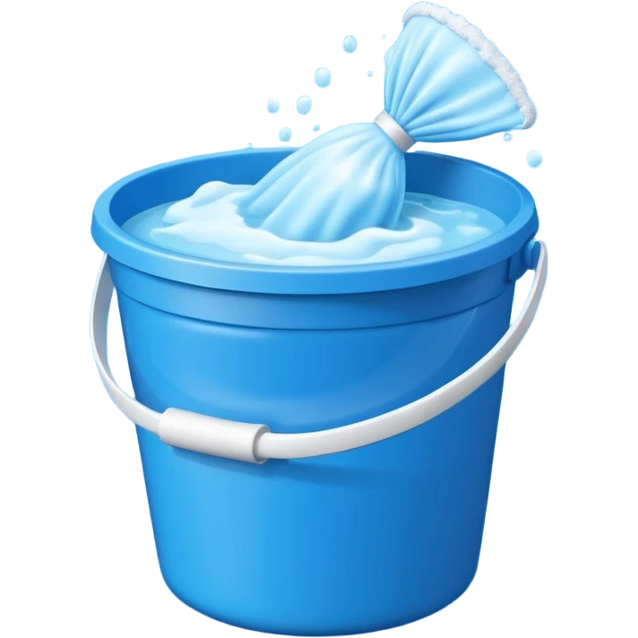 Bucket and cleaning product emoji