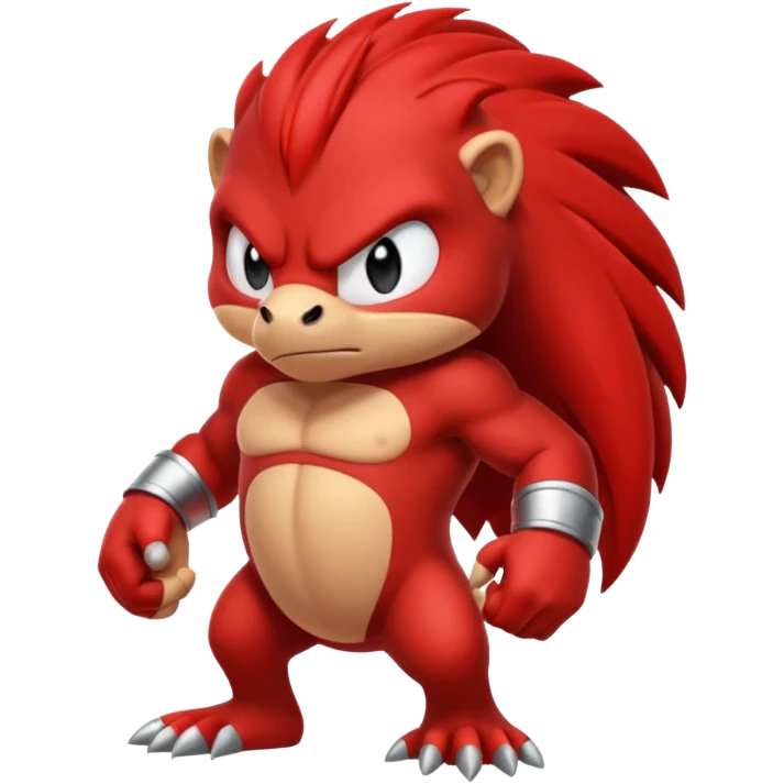 Sonic the hedgehogs friend knuckles a red animal  emoji