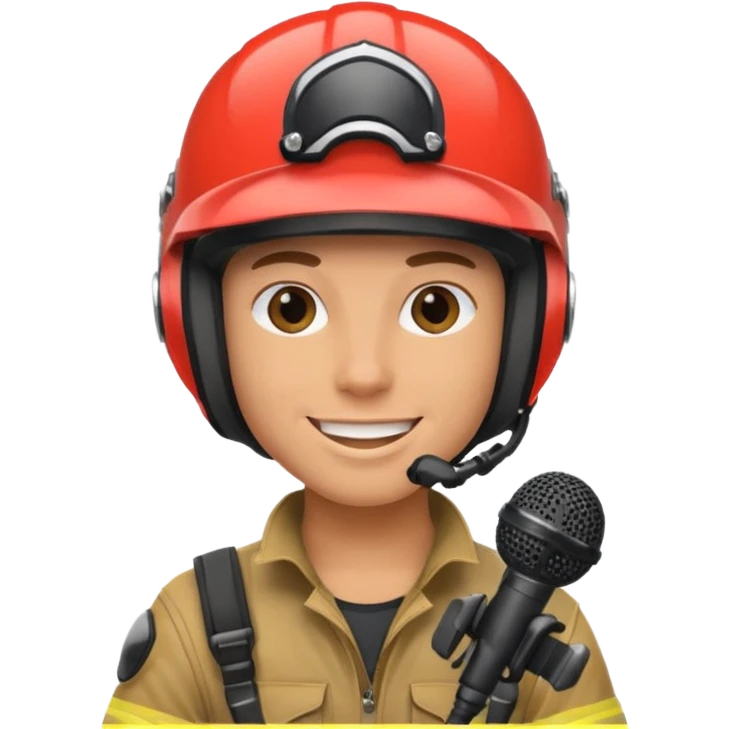 dirtbike rider being interviewed emoji