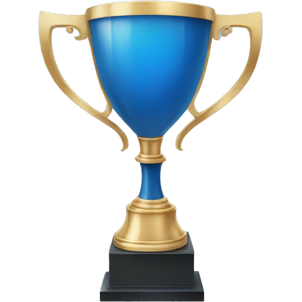 Blue trophy emoji