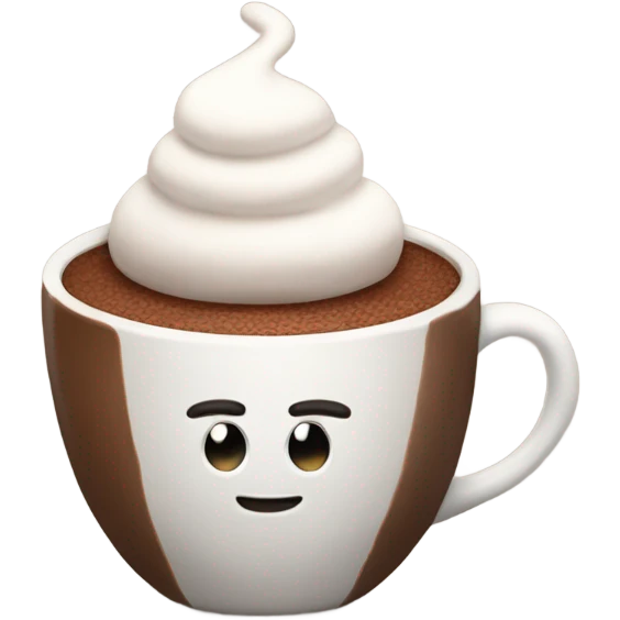 cocoa with marshmallow in cozy cup emoji