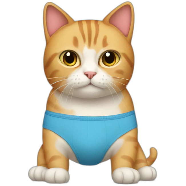 Cat in underwear emoji