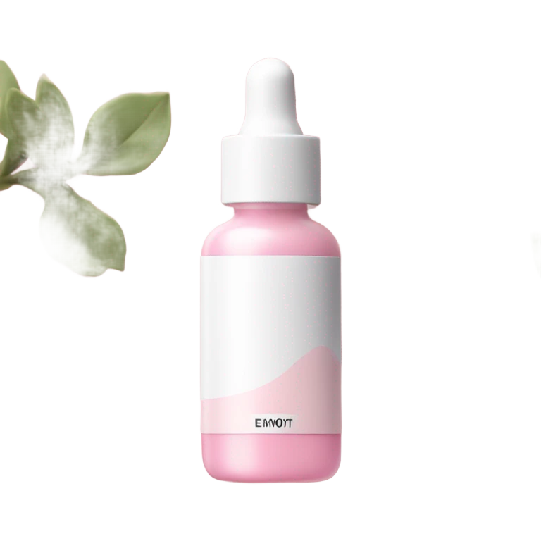 pastel pink and white serum bottle  emoji