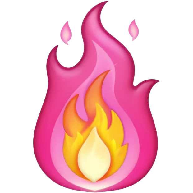 Pink flame emoji