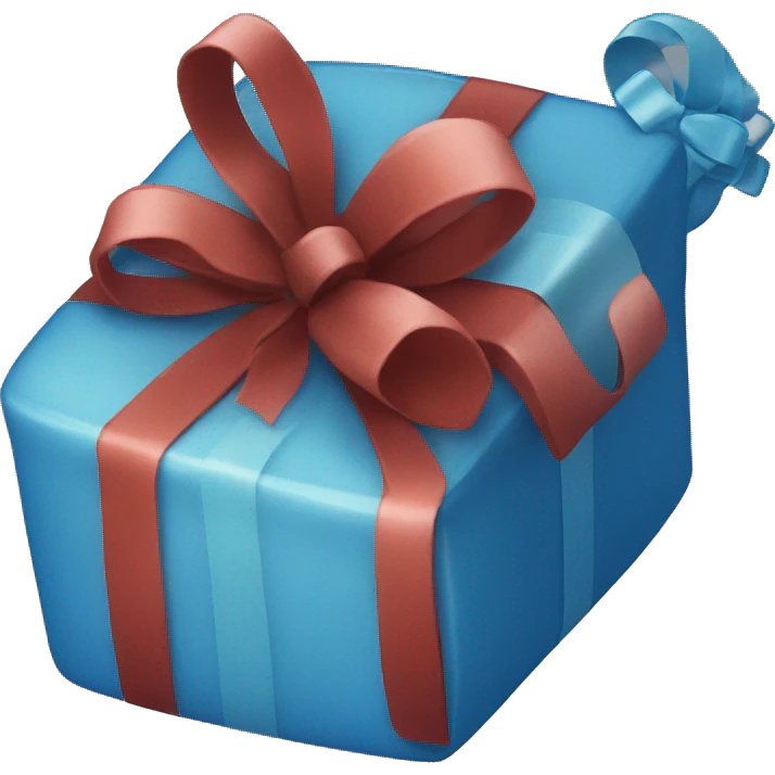 blue christmas present emoji