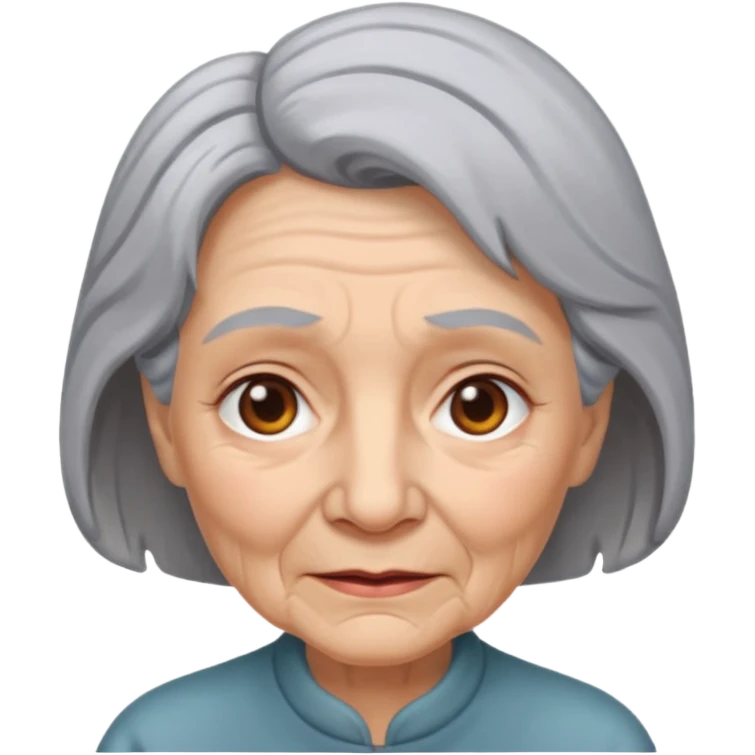grey hair old woman emoji