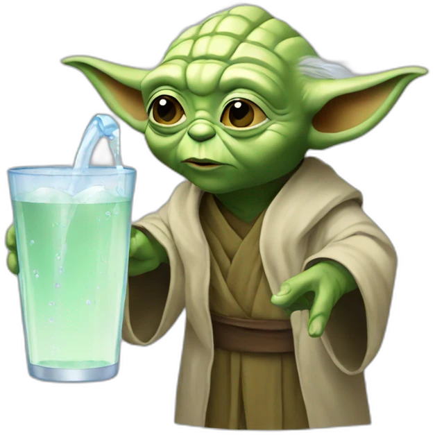 Yoda drink et water emoji