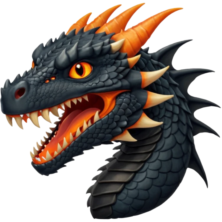 Drogon  from Games of throne character face only younger emoji