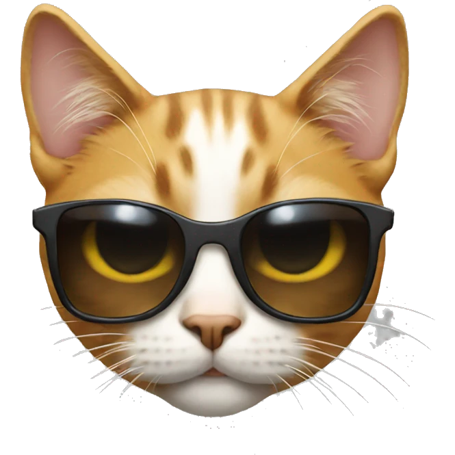 Cat with sunglasses emoji