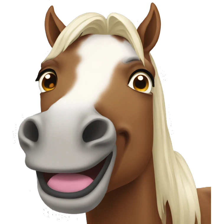 Horse making this face 😬 emoji