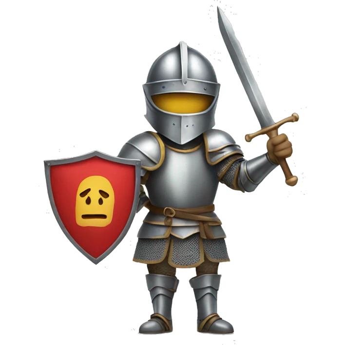 Knight holding a big banner emoji