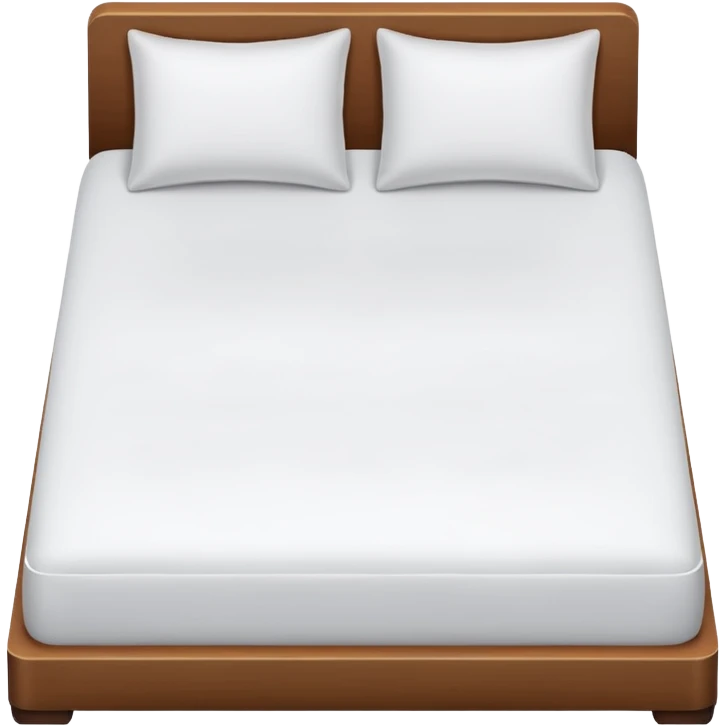 white bed topview emoji