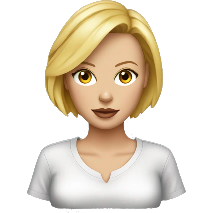 ultra realistic charlize theron wearing shirt emoji