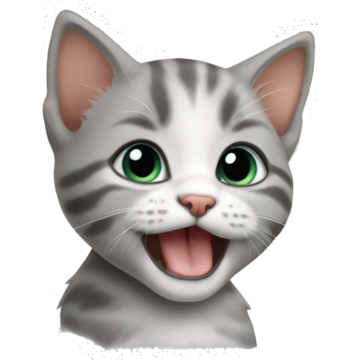 Realistic kitten emoji
