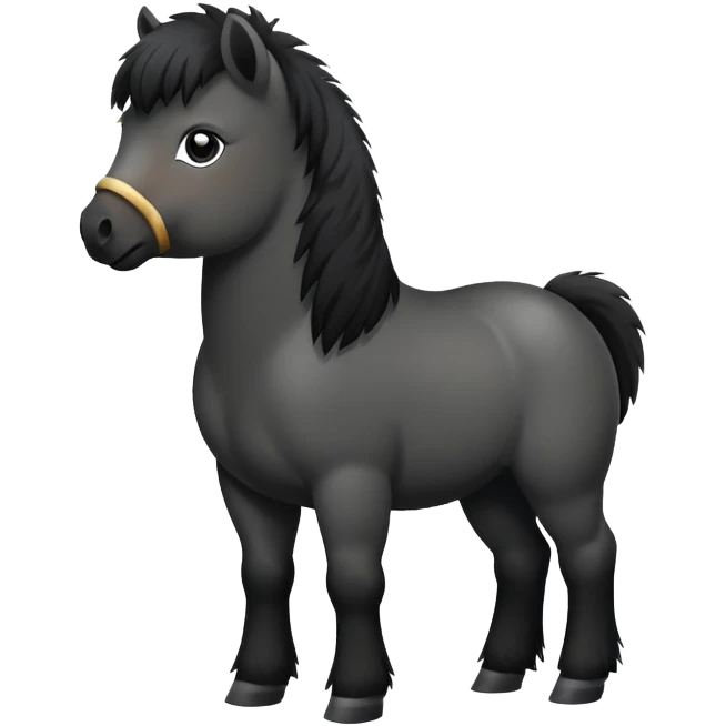 Shatland Pony black emoji