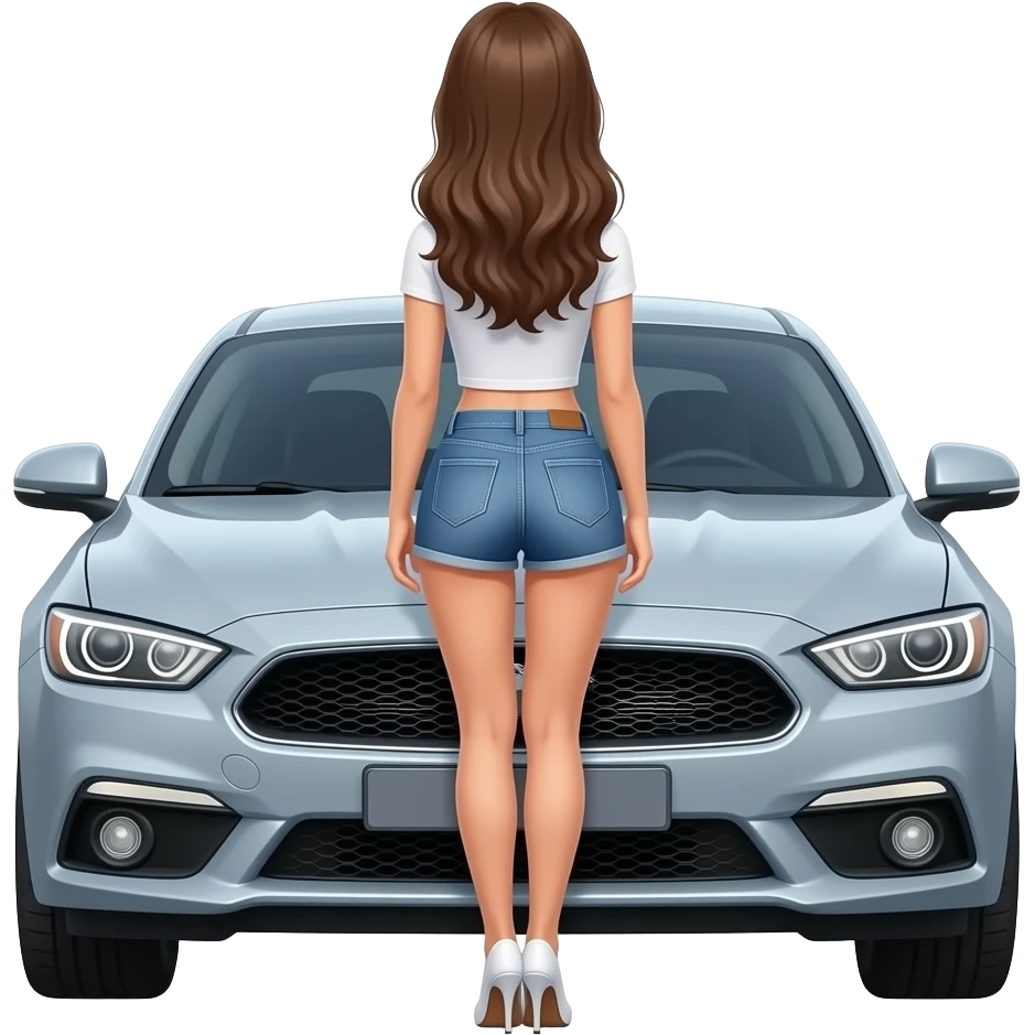 twerking from behind on car emoji