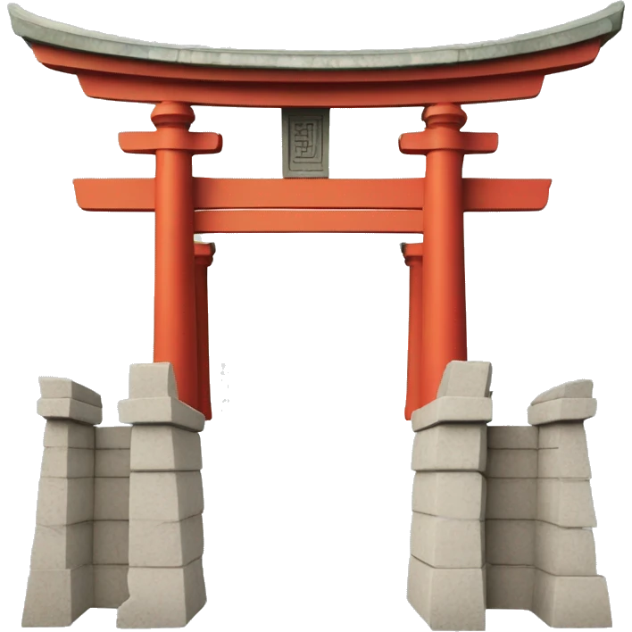 Japanese Tori gate from Greek marbles emoji
