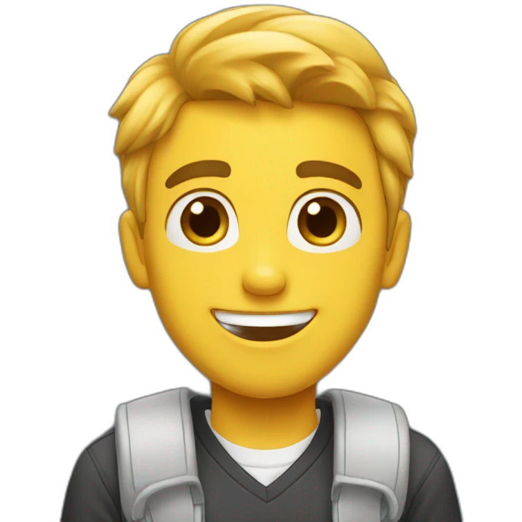 a happy College Boy. emoji