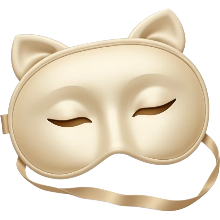 Pale beige silk sleeping mask  emoji