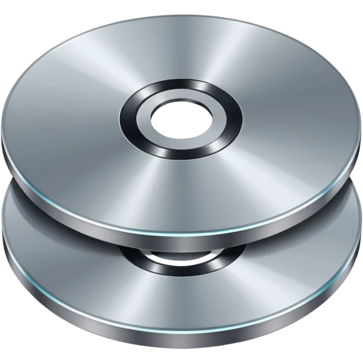 two metal computer disks emoji