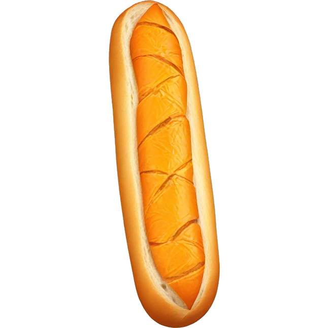 Orange baguette  emoji