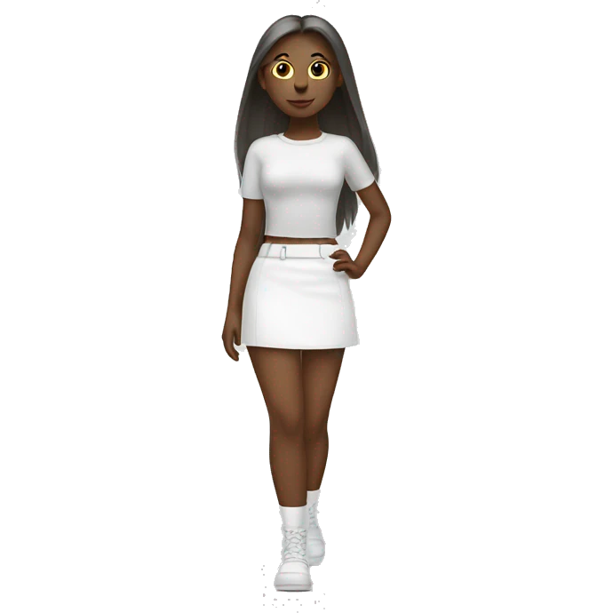 white mini skirt emoji