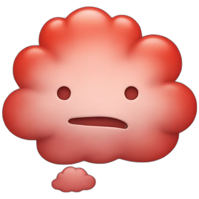 Nuages rouge  emoji