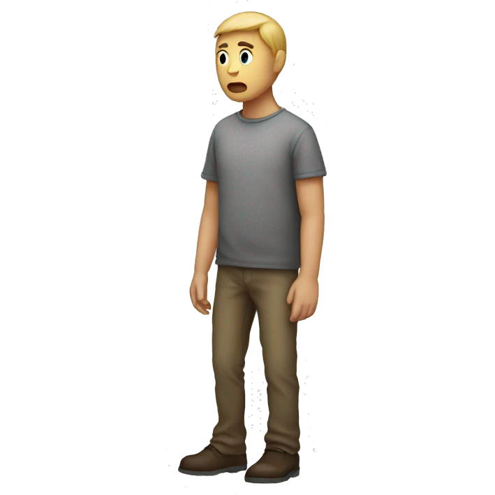 lonely figure against white background emoji