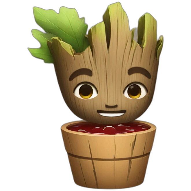 groot drink a slap emoji