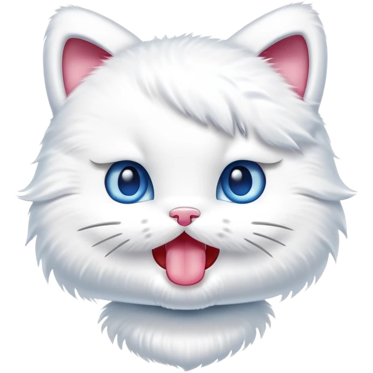 Hello-kitty hello-kitty with blue eyes sticking her tongue out emoji