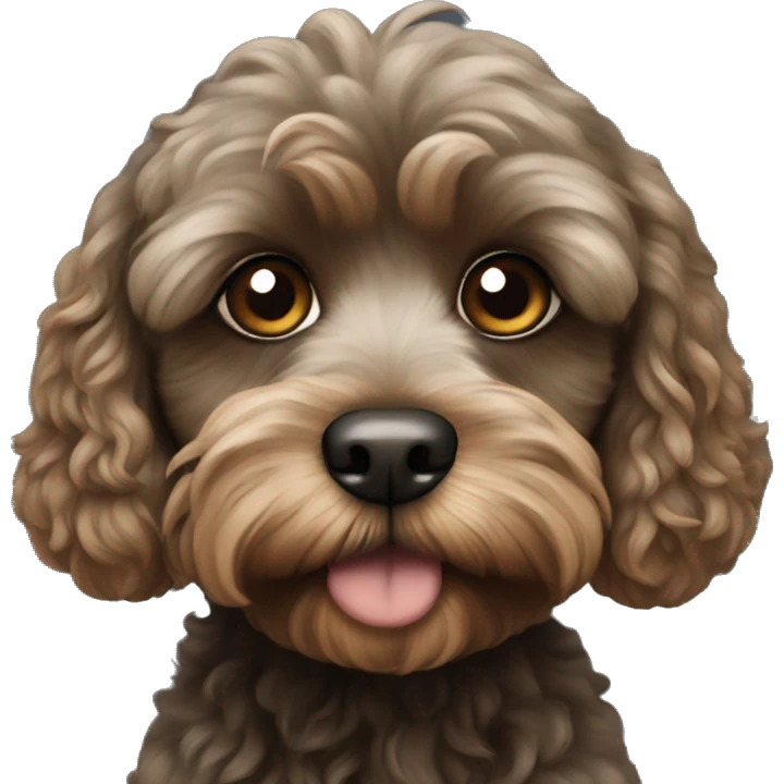 Black cavapoo emoji