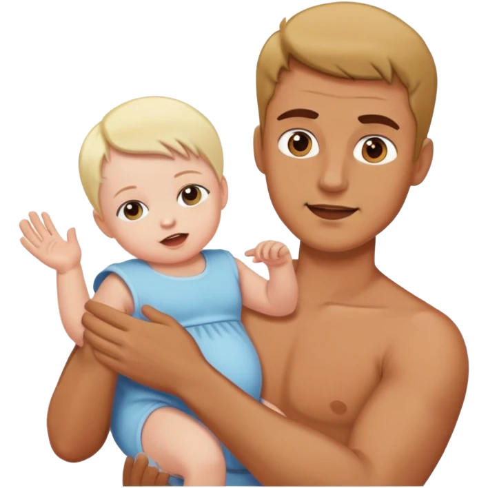 Man slapping woman baby emoji