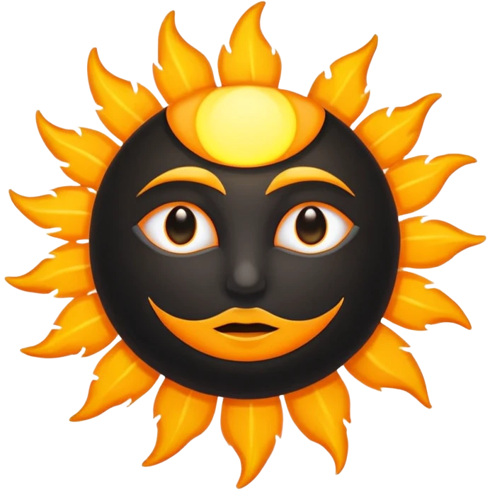 sun eclipse emoji