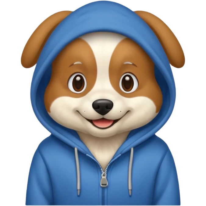 Dog wearing a hoodie  emoji