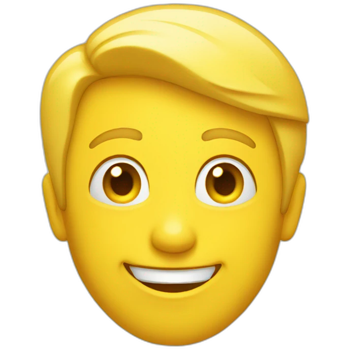 Classic yellow smiling-emoji with only one theet smiling emoji