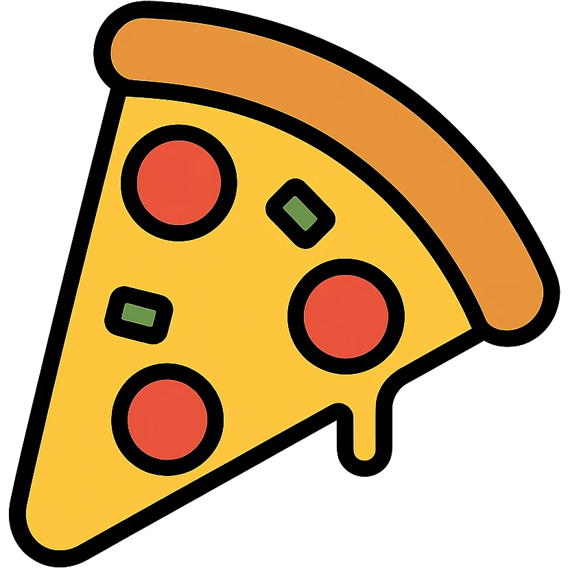 colored slice of pizza icon emoji