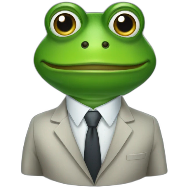 Frog in the business suit  emoji